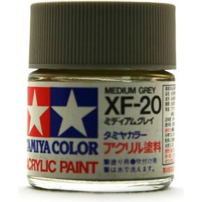 TAMIYA Acrylic XF20 Flat Med Grey TAM81320 Plastics Paint Acrylic