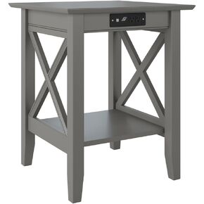 Atlantic Furniture Lexi Printer Stand with Charging Station, Walnut AH10254 in Kuwait