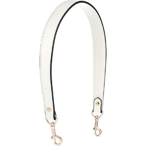 White Leather Shoulder Bag Strap 23 Inch Purse Strap for Handbags, Wide 1 Inch Replacement Purse Straps Off White Color, Handles Replacement Small Bag Chain for Handbags Shoulder Bags Making