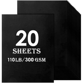 110lb Colored Cardstock, 20sheets 8.5 x 11 Heavy Weight Card Stock, 20 Assorted Colors 300GSM Card Stock Printer Paper Scrapbooking Supplies for Diy Crafts Cricut Card Making (Multicolor)