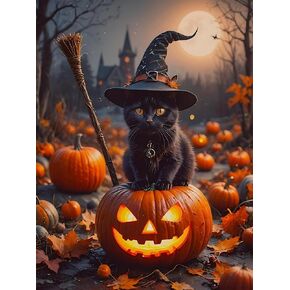 YULIDECO Halloween Diamond Art Kits for Adults,5D Pumpkin Ghost Diamond Painting Kit DIY Full Drill,Premium Gem Dots Home Wall Decor Gift (13.78x13.78 Inch)