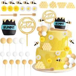 34 Pieces Safari Jungle Animal Cake Toppers with Mini Birthday Party Hats Wild Animal Cupcake Picks for Jungle Theme Party Baby Shower Birthday Party Decoration Supplies