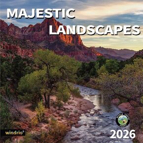 2026 Wall Calendar,Calendar 2026, July 2025 - December 2026, Wall Calendar Majestic Landscapes, 12" x 24" Opened,Full Page Months Thick & Sturdy Paper for Gift Perfect Calendar Organizing Planning