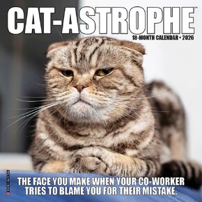Cat-astrophe 2026 7" x 7" Mini Wall Calendar