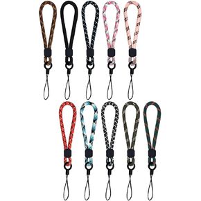 Nylon Finger Strap Lanyard 5.9 Inch Small Short Wrist Strap Ring Tether for Keys Phone Cases ID Card Badge Camera