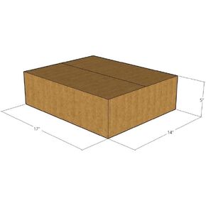 17" x 14" x 5" Corrugated Boxes 32 ECT (Pack of 5-17x14x5) | Quality Moving Boxes. Great for Shipping Boxes for Business, Office or Home.