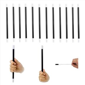 sumrica Magic 12pcs 10 Inches Plastic Magic Wand Black and White Spell Casting Stick for Magician Costume