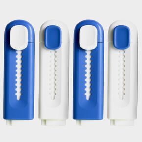 4 Pack Retractable Pencil Erasers - Push Pull No Smudge Eraser, TPE Non-Toxic for Kids & School Supplies