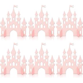 2 PCS Princess Castle Menced Princess Thream Table Centerpieces Princess Castle موضوع عيد ميلاد الطاولة زخارف الطاولة للاستحمام الطفل الأميرة حفل عيد ميلاد للحفلات المركزية اللوازم الذهب in Kuwait