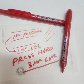 Pentel Retractable Handy-Line S-Permanent Markers, Ultra Fine Tip, Red  12-Count (NXS15-B)
