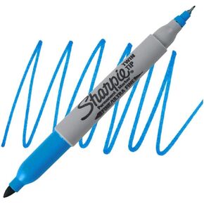 Sharpie Twin Tip Permanent Marker Fine/Ultra Fine- Turquoise