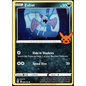 Pokemon Trick or Trade - Zubat - Battle Styles 089/163 - Non Holo - Halloween Stamp