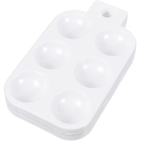 NUOBESTY 10pcs White Paint Tray for Watercolor Mixing Art Paint Box for DIY Projects Material Present for Young Artists