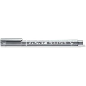 STAEDTLER 8323-S BK2 Metallic Marker Pens - Gold/Silver (Pack of 2)