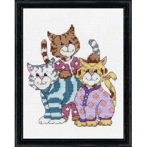 Design Works Crafts Cat's Pajamas Counted Cross Stitch Kit