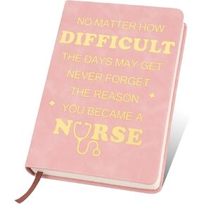 Nurse Gifts for Women,Student Cool Gifts for Nurses Week Graduation Retirement Appreciation Practitioner Christmas Valentines Gift Female Presents,Nurse Accessories for Work,Leather Journal Notebooks
