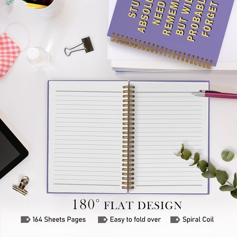 Funny Purple Office Spiral Notebook, Funny Purple Office Supplies Gifts for Coworkers, Stuff I Absolutely Need to Remember but Will Probably Forget Journal Notebook, Snarky Humor Notebooks for Work, 5.5x8.3In in Saudi Arabia