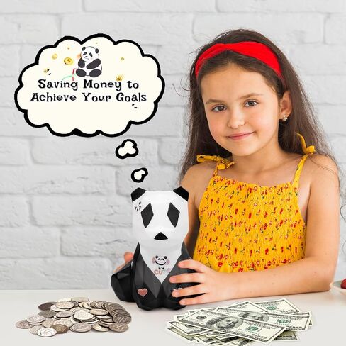 Small Panda Piggy Bank, Creative Money Coin Bank, Saving Box Birthday Gift for Kids Boys Girls in Saudi Arabia