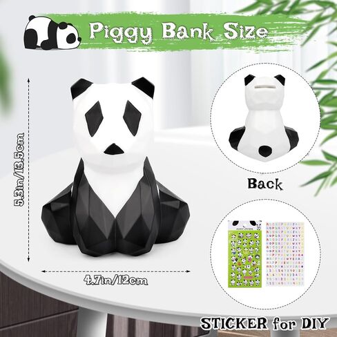 Small Panda Piggy Bank, Creative Money Coin Bank, Saving Box Birthday Gift for Kids Boys Girls in Saudi Arabia