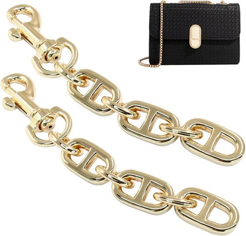 2Pcs Purse Strap Extender, 4.7 Inch Bag Extender Chain, Metal Chain Strap Extender Replacement for Shoulder, Csrossbody Bag(Silver) in Saudi Arabia
