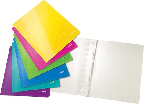Leitz A4 Laminated Card Report Files, Pack of 10, 250 Sheet Capacity, White, Wow Range, 30010095 in Saudi Arabia