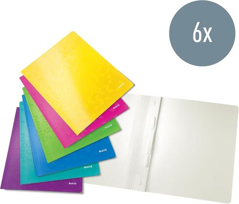 Leitz A4 Laminated Card Report Files, Pack of 10, 250 Sheet Capacity, White, Wow Range, 30010095 in Saudi Arabia