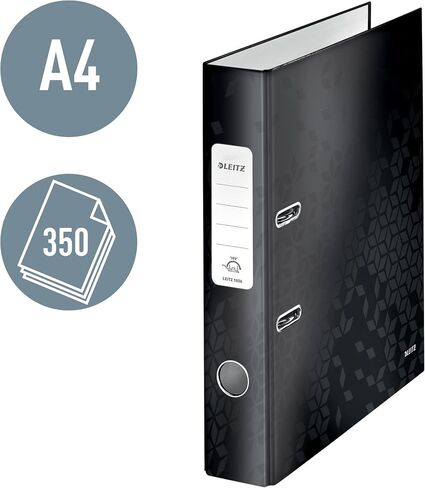 ملف Leitz A4 Lever Arch ، Black ، عرض العمود الفقري 50 مم ، Wow Range ، 10060095 in Kuwait