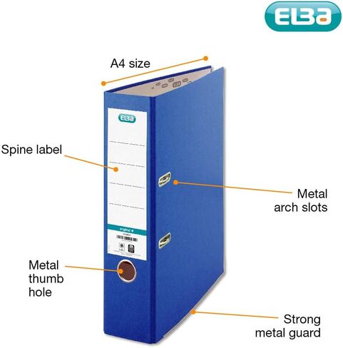 A4 Lever Arch Files, Red/Black/Blue, 6 Folders in Saudi Arabia