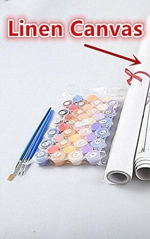 Yeesam Art Paint بأرقام للبالغين ، حقل القمح مع Cypress بواسطة Van Gogh 16x20 بوصة من الكتان القماش الأكريليك DIY مجموعات الطلاء الجدار ديكور ديكور (بدون إطار) in Kuwait