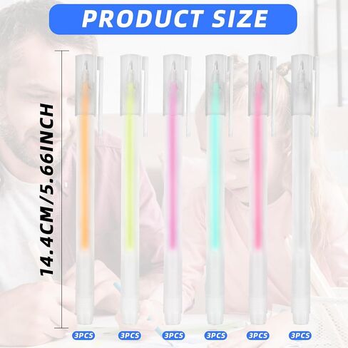 18 pcs Quick Dry Glue Pens Set - Scrapbook Quick Drying Glue Pen, Quick Drying Color Spot Glues Pen, Precise Control Fine Tip Crafting Liquid Glues Pens for Scrapbooking, Card Making & Crafts in Saudi Arabia