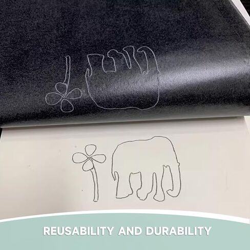 VEOOK 100 SHOETS ورقة ورق الكربون ، 9 "x12" ورقة نقل الكربون A4 ، ورق الجرافيت لأعمال الخشب DIY ، والورق ، القماش ، وأسطح الحرف الفنية الأخرى (CA-01) in Kuwait