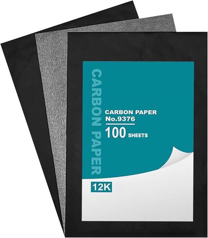 VEOOK 100 SHOETS ورقة ورق الكربون ، 9 "x12" ورقة نقل الكربون A4 ، ورق الجرافيت لأعمال الخشب DIY ، والورق ، القماش ، وأسطح الحرف الفنية الأخرى (CA-01) in Kuwait