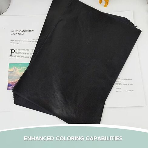 VEOOK 100 SHOETS ورقة ورق الكربون ، 9 "x12" ورقة نقل الكربون A4 ، ورق الجرافيت لأعمال الخشب DIY ، والورق ، القماش ، وأسطح الحرف الفنية الأخرى (CA-01) in Kuwait