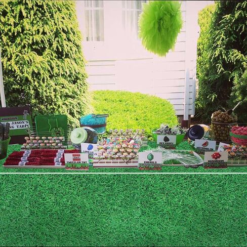 2 Pack Green Grass Tablecloths, 87x51'' Grass Pattern Plastic Disposable Table Cover Football Field Soccer Field Table Cloth for Sports Theme Parties Supplies Golf Soccer Football Event Decorations in Saudi Arabia