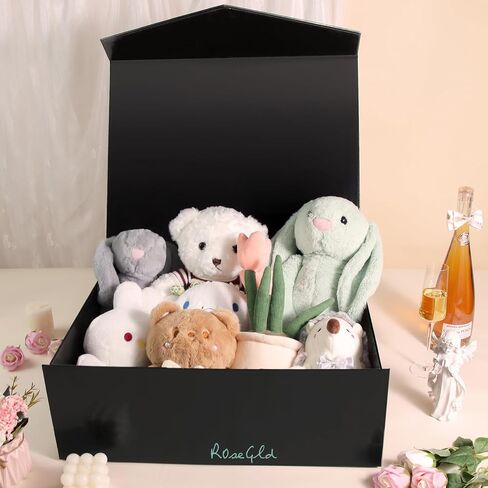 Rosegld Extra Gift Gift Box 20x16x7.2 Inghes ، صندوق هدايا مغناطيسي أبيض عملاق مع أغطية للهدايا ، صندوق اقتراح وصيفات الشرف (أبيض لامع) in Kuwait