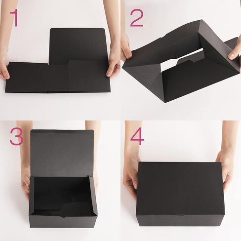 10 Gift Boxes 9.5x6.5x4 Inches, Matte Black Gift Boxes Bulks for Mother's Day, Father's Day, Party, Birthday, Groomsman Proposal Boxes for Light Gifts in Kuwait