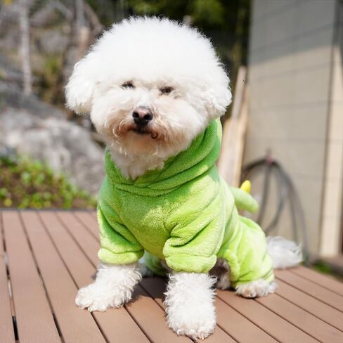 French Bulldog Clothes Halloween Dog Costume, Warm Fleece Dog Sweater Hoodie Dinosaur Costumes (XL) in Saudi Arabia