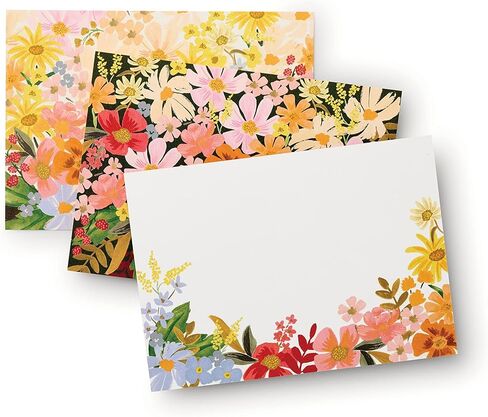 RIFLE PAPER CO. Botanical Social Stationery Set, Our Social Stationery Sets Include 12 Cover-Weight Flat Notes, Each with a Three-Count of Four Different Designs, Inside Matching Envelopes in Saudi Arabia