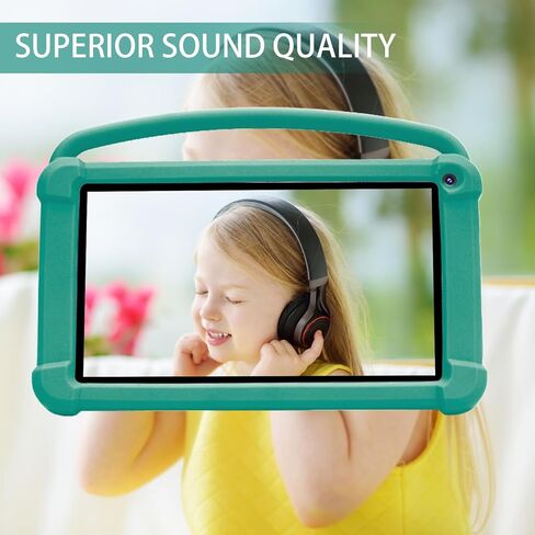 8 Inch Kids Tablet, Android 11 Toddler Tablet, 32GB ROM+2GB RAM, Quad-core Processor, 1280x800 IPS HD Eye-Care Touchscreen, 8MP Camera Tablets PC with Silicone Case in Kuwait