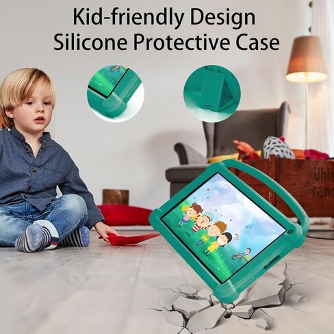 8 Inch Kids Tablet, Android 11 Toddler Tablet, 32GB ROM+2GB RAM, Quad-core Processor, 1280x800 IPS HD Eye-Care Touchscreen, 8MP Camera Tablets PC with Silicone Case in Kuwait