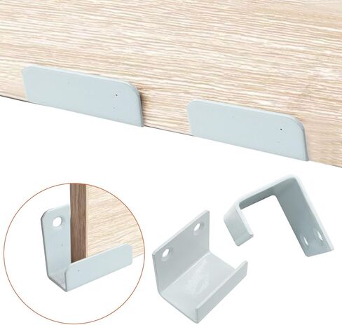 Litoexpe 10 pcs by tile display شماعات الجدار الداخلية عرض 25 مم ، قوسين على الحائط من الفولاذ المقاوم للصدأ خطاف الجدار الثقيلة مثبتة على المشبك J للمرايا صورة إطار جدار سيراميك (أبيض) in Kuwait