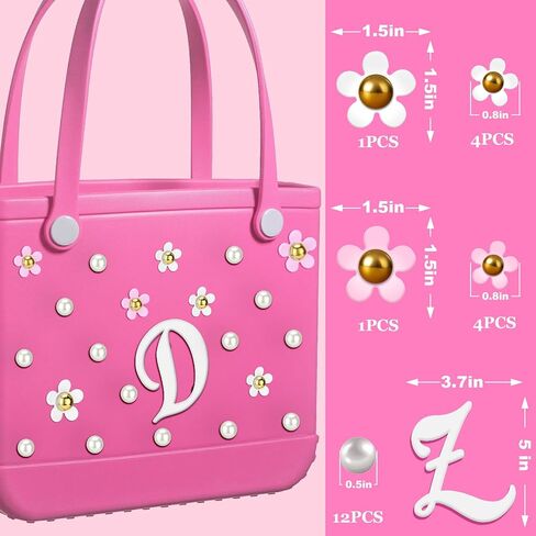 AIERSA Charms for Bogg Bag,Letter Pearl Charms for Beach Bag in Saudi Arabia