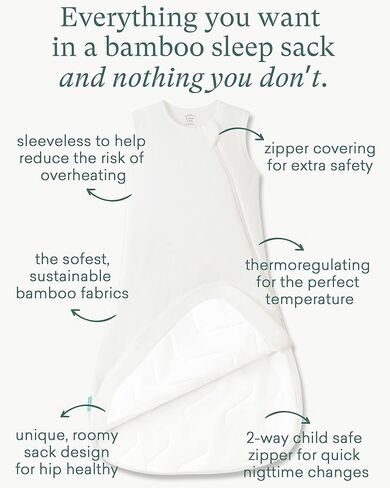 Supersoft Sleep Sack 1.0 TOG, Premium Bamboo Viscose Toddler Sleeping Bag, 2-Way Safe Zipper Sleepsacks 2-4T (Lilac) in Saudi Arabia
