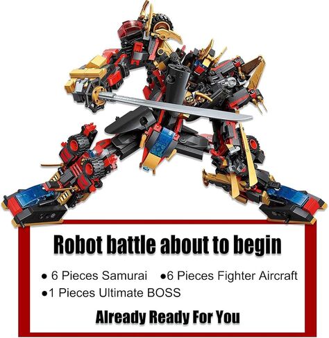 QLT QIAOLETONG 12 في 1 مجموعة بناء روبوت Mecha ، مجموعة بناء طراز الميكانيكية ، 542 PCS متوافقة مع LEGO Ninja Mech Warrior Cool Robots Toys Gift للبالغين والأولاد 6 7 8 10+ in Kuwait