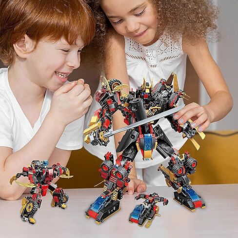 QLT QIAOLETONG 12 في 1 مجموعة بناء روبوت Mecha ، مجموعة بناء طراز الميكانيكية ، 542 PCS متوافقة مع LEGO Ninja Mech Warrior Cool Robots Toys Gift للبالغين والأولاد 6 7 8 10+ in Kuwait