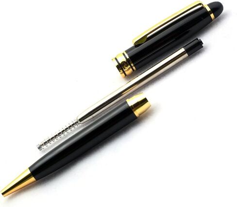 Free Engraving - Personalized Roller Ballpen, Ballpoint pen, Refillable Pens, Retractable Medium Refill Pen Black Ink, Custom Gifts for Men and Women, Classy Gift Box in Kuwait