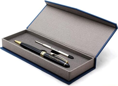 Free Engraving - Personalized Roller Ballpen, Ballpoint pen, Refillable Pens, Retractable Medium Refill Pen Black Ink, Custom Gifts for Men and Women, Classy Gift Box in Kuwait