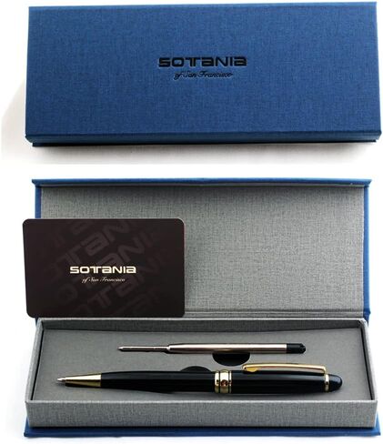 Free Engraving - Personalized Roller Ballpen, Ballpoint pen, Refillable Pens, Retractable Medium Refill Pen Black Ink, Custom Gifts for Men and Women, Classy Gift Box in Kuwait