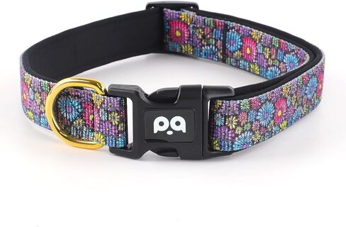 QQPETS Reflective Dog Collar with Soft Neoprene Padded Breathable Nylon Pet Collar Adjustable for Small Medium Large Dogs in Kuwait