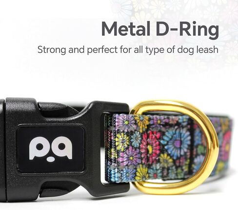QQPETS Reflective Dog Collar with Soft Neoprene Padded Breathable Nylon Pet Collar Adjustable for Small Medium Large Dogs in Kuwait